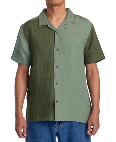 Rvca Vacancy Short Sleeve Woven Shirt In Surplus