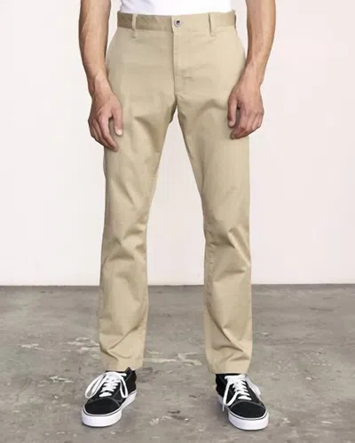 Rvca Men's Weekend Stretch Chino Pants In Khaki In Neutral