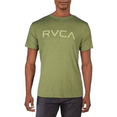 Rvca Mens Logo Graphic T-shirt In Green