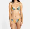 Rvca Mirage Knotted Crossback Bikini Top In Multi In Multi