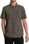 RVCA MORNING GLORY FLORAL SHORT SLEEVE BUTTON-UP SHIRT