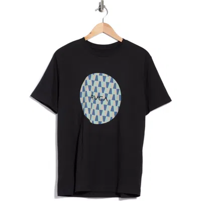 Rvca Motors Cotton Graphic T-shirt In Black