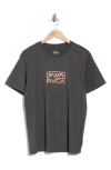Rvca Mountain Logo Graphic T-shirt In Black