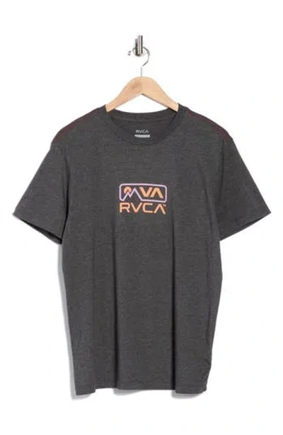 Rvca Mountain Logo Graphic T-shirt In Black