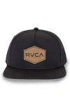 Rvca New School Snapback Hat In Black