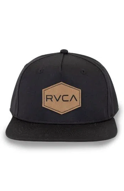 Rvca New School Snapback Hat In Black