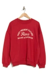Rvca No Shame Crew Sweatshirt In Scarlet