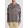 Rvca Oliver Graphic Print Hoodie In Gray