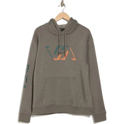 Rvca Oliver Graphic Print Hoodie In Heather Grey