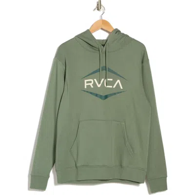 Rvca Oliver Graphic Print Hoodie In Jade