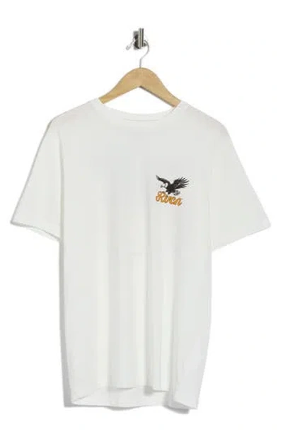 Rvca On Wings Graphic T-shirt In Antique White