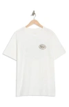 Rvca Oval Script Logo Cotton T-shirt In White