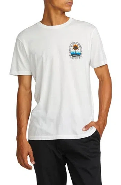 Rvca Palm Patrol Slim Fit Graphic T-shirt In White