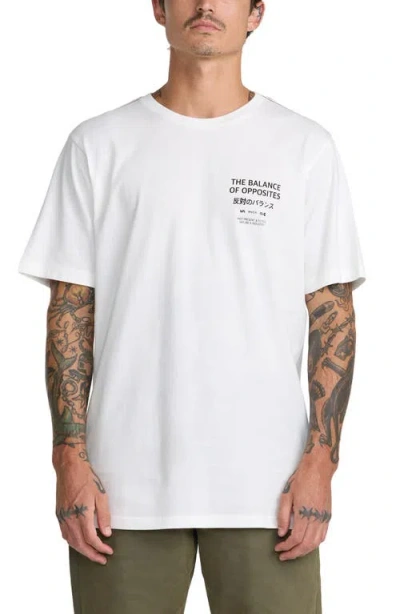 Rvca Palm Reel Cotton Graphic T-shirt In White
