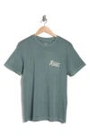 Rvca Pen Script Graphic T-shirt In Green