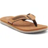 Rvca Perforated Flip Flop Sandal In Brown
