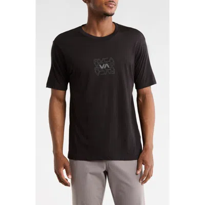 Rvca Pin Flip Logo Sport T-shirt In Black