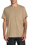 Rvca Pocket T-shirt In Brown