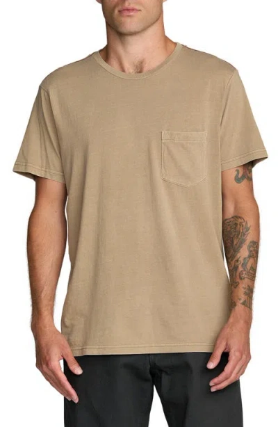 Rvca Pocket T-shirt In Brown