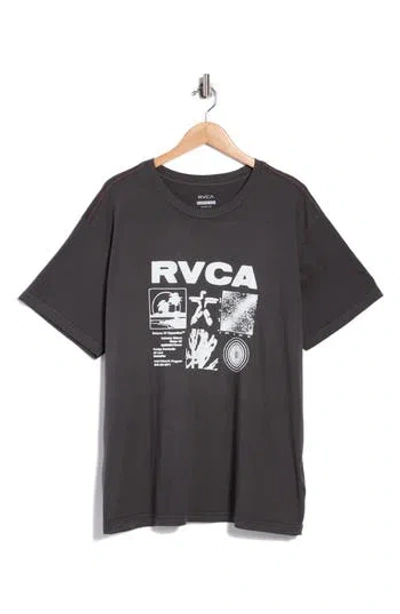 Rvca Program Cotton Graphic T-shirt In Pirate Black