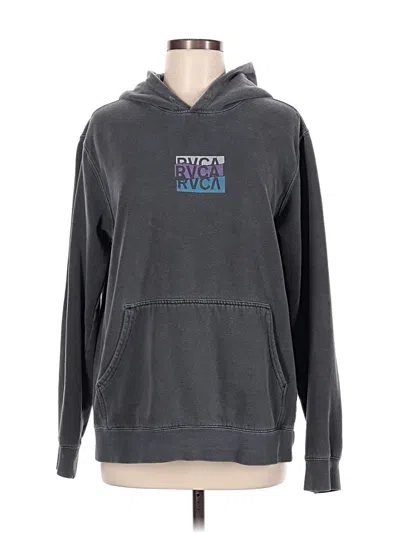 Pre-owned Rvca Pullover Hoodie In Gray