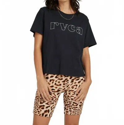 Rvca Push It Bike Short In Light Brown In Animal Print