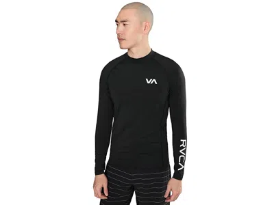 Rvca Rashguard Long Sleeve Men's T Shirt Black: Xl In Animal Print