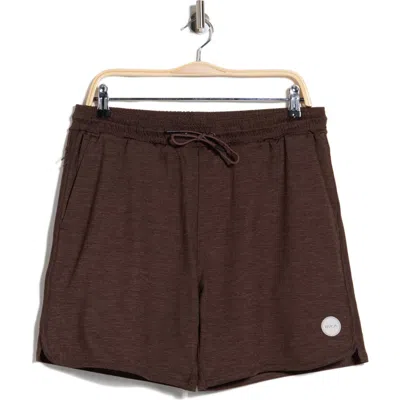 Rvca Recover Camo Knit Shorts In Mocha