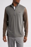 Rvca Recycled Polyester Blend Quarter Zip Pullover