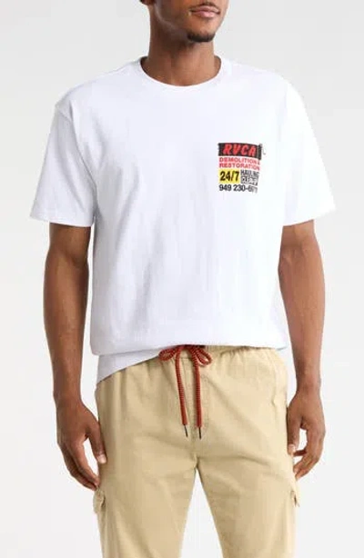 Rvca Resto Services Graphic T-shirt In White