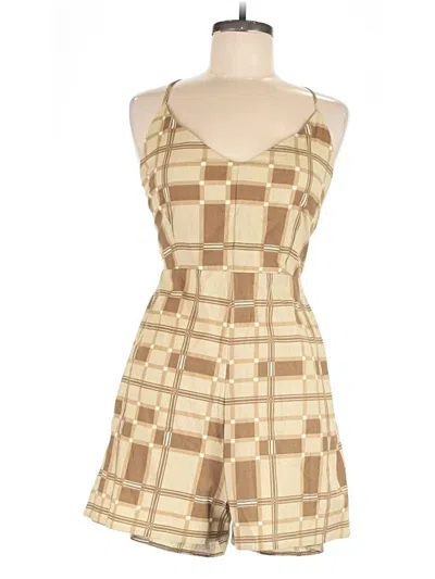 Pre-owned Rvca Romper In Brown