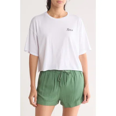 Rvca Scrypt Logo T-shirt In White