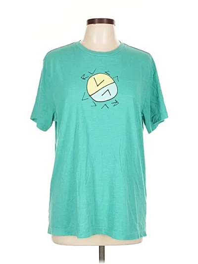 Pre-owned Rvca Short Sleeve T-shirt In Blue