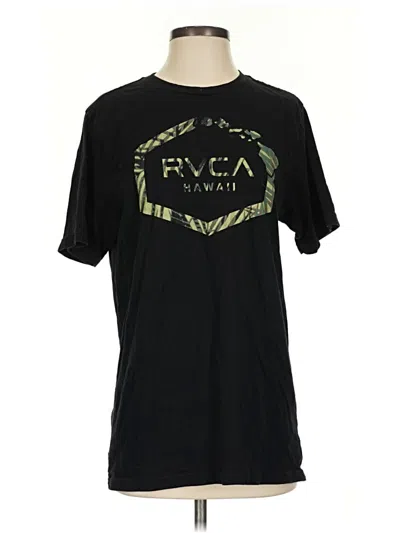 Pre-owned Rvca Short Sleeve T-shirt In Black