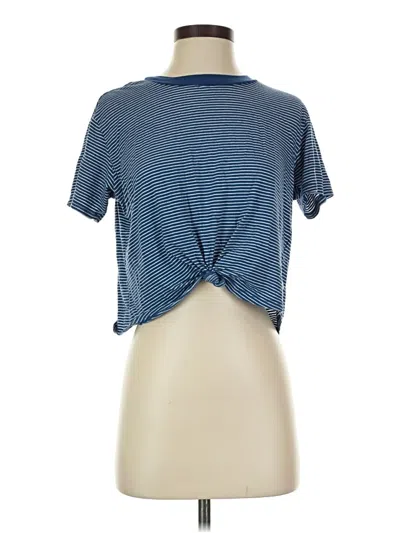 Pre-owned Rvca Short Sleeve T-shirt In Blue