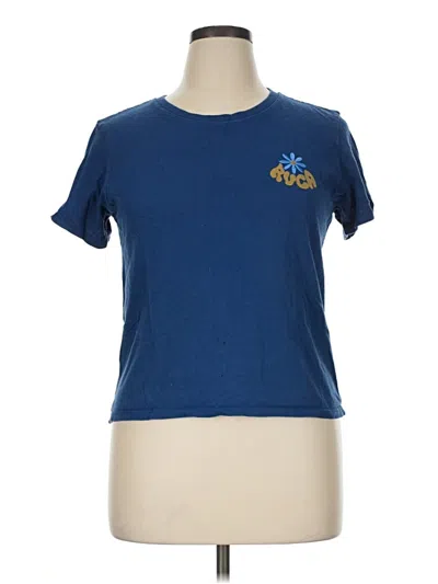 Pre-owned Rvca Short Sleeve T-shirt In Blue