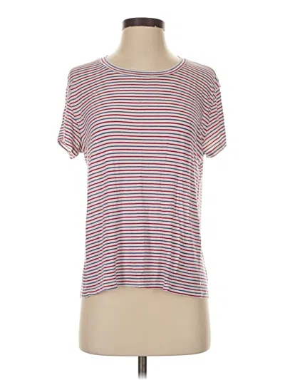 Pre-owned Rvca Short Sleeve T-shirt In Burgundy