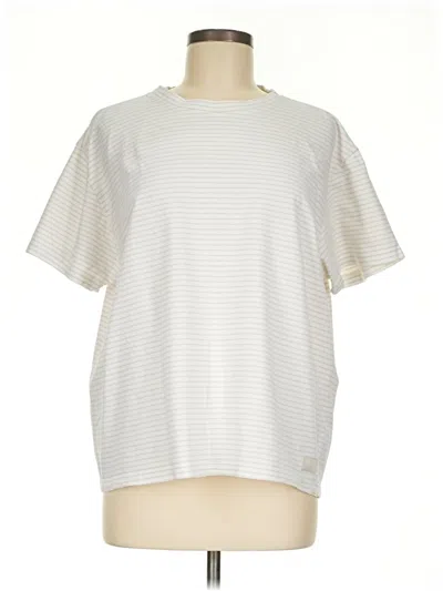 Pre-owned Rvca Short Sleeve T-shirt In Ivory