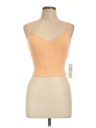 Pre-owned Rvca Sleeveless Top Orange Sweetheart Neckline Tops