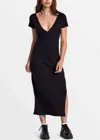 Rvca Smitten Midi Dress In Black In Black