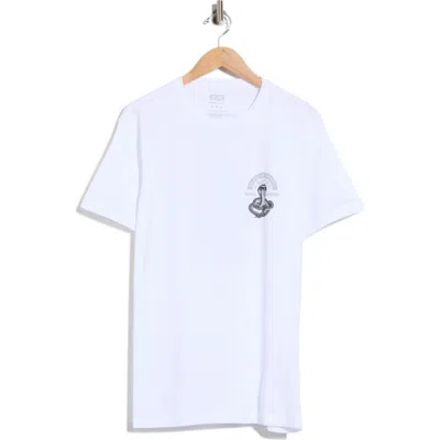 Rvca Snake Charmer Cotton Graphic T-shirt In White