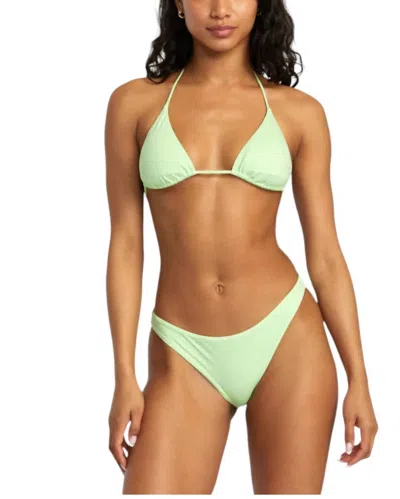 Rvca Solid Medium Bikini Bottom In Glow In Beige