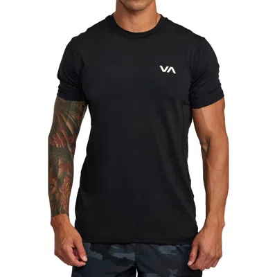 Rvca Sport Vent Logo Graphic T-shirt In Black