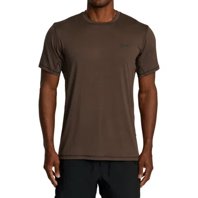 Rvca Sport Vent Logo Graphic T-shirt In Chocolate