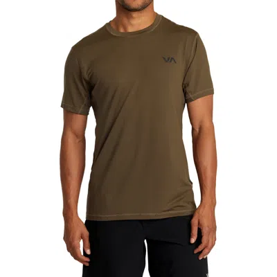 Rvca Sport Vent Logo Graphic T-shirt In Mocha