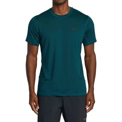 Rvca Sport Vent Logo Graphic T-shirt In Sage Leaf