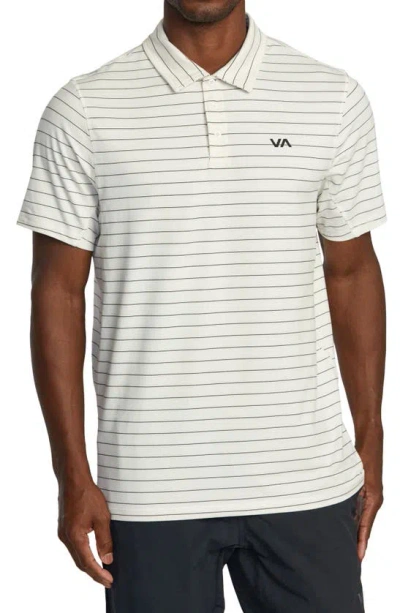 Rvca Sport Vent Performance Polo In Off White