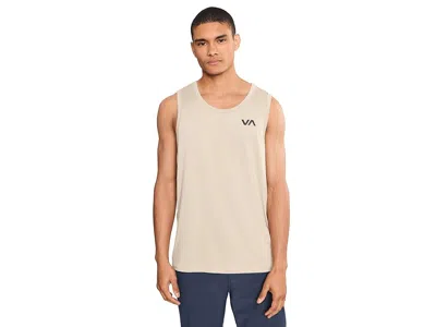 Rvca Sport Vent Tank Men's Clothing Light Khaki: Sm In Brown