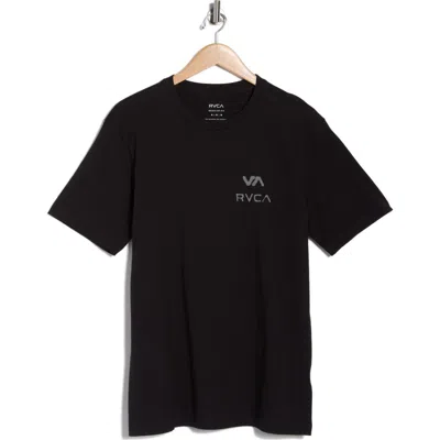 Rvca Spray Text Logo Graphic T-shirt In Black