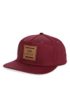 Rvca Standard Logo Patch Snapback Cap